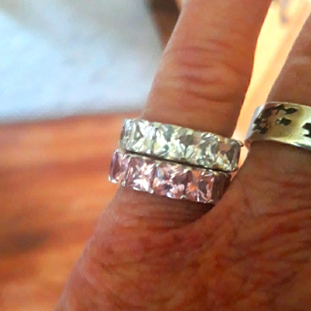 Sterling Silver Eternity Rings Two